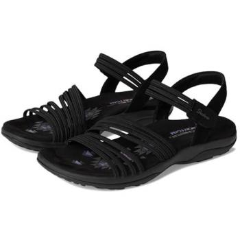 Skechers Women's Reggae Slim Coffee Run Black Sandals