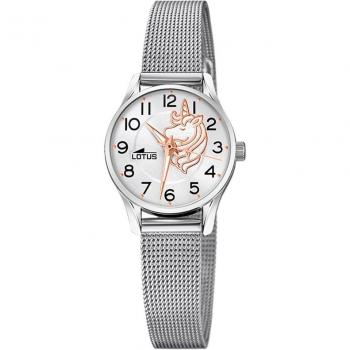 Reloj Lotus Junior 18571/E para Niña con Esfera Plateada y Correa de Acero Inoxidable 316L