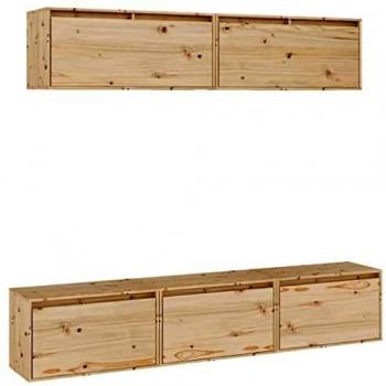 Mueble para TV 5 piezas de madera maciza de pino vidaXL