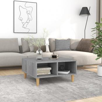 Mesa de centro de aglomerado color gris Sonoma 60x60x30 cm vidaXL