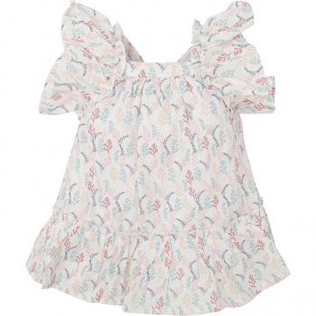 Vestido de bebé niña con volantes y motivos florales