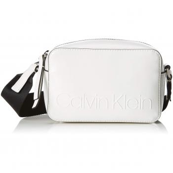 Calvin Klein - Edged Camera Bag S, Bolsos bandolera Mujer, Blanco