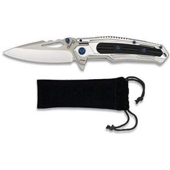 Cuchilleria Deportiva ALBAINOX - 18354 - Navaja Albainox Acero Inoxidable Clip. Hoja 8.6 cm - Herramienta para Caza, Pesca, Camping, Outdoor, Supervivencia y Bushcraft