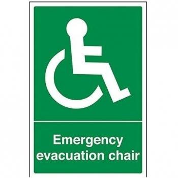 VSafety - Letrero para silla de evacuación de emergencia