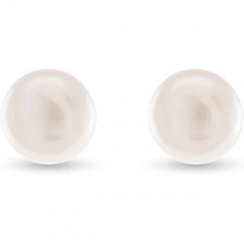 Pendientes Luxenter de Plata de Ley 925 con Perla Blanca y baño de oro amarillo