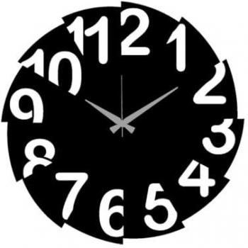 Reloj de Pared Epikasa Números 18, Metal Negro, 40x0,15x40 cm