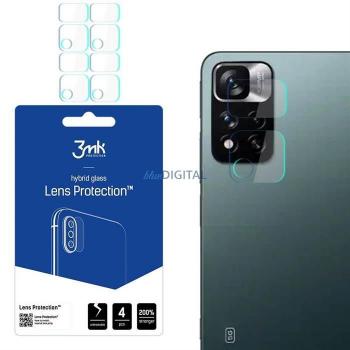 Protección de Lente 3mk para Cámara - Fólia Protectora 7H para Xiaomi Redmi Note 11 Pro 4G/5G (Paquete de 4)