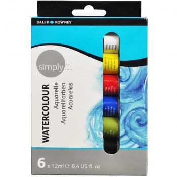 Set de acuarelas 6 x 12ml Simply Daler Rowney D134500006