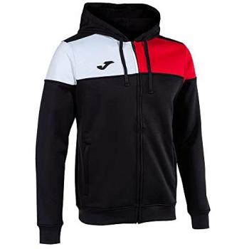 Chaqueta con capucha Joma Crew V hombre negro rojo blanco