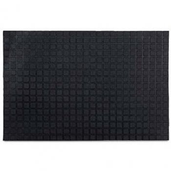 Felpudo Antideslizante de Caucho 60 x 40 cm para Interior y Exterior, Color Negro