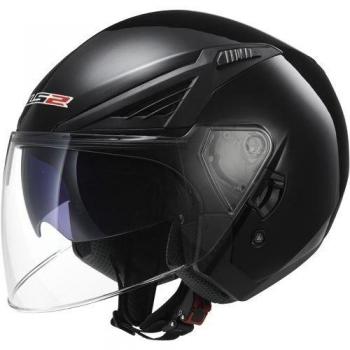 LS2 305861012XL OF586 CascoBishop Solid, Color Negro, Tamaño XL