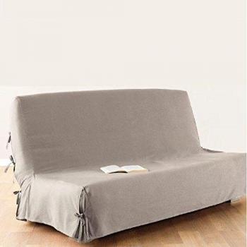 Funda para sofá cama 140x200 cm lino 100% algodón color arena