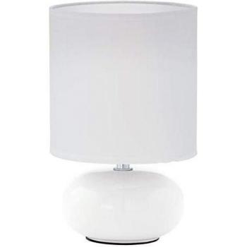 Lámpara de Mesa Trondio de Cerámica Blanca con Textil E14 40W