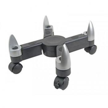Fellowes Office Suites Adjustable CPU/Shredder Stand with Wheels, Black Plastic