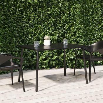 Mesa de jardín acero gris antracita 110x80x71 cm JINLEFU vidaXL