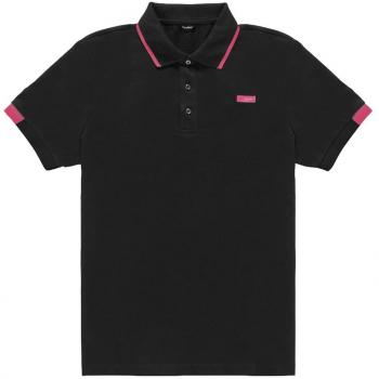 Refrigiwear Black Cotton Polo Shirt - L, Male, Contrasting Collar, Size: L