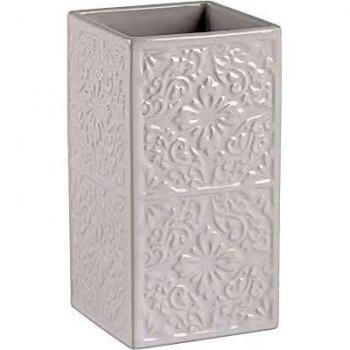 Wenko Cordoba Vaso para Cepillos de Dientes, Cerámica, Blanco, 6.5x6.5x12 cm