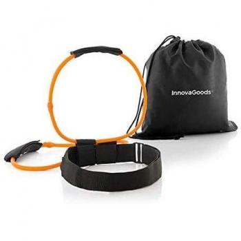 InnovaGoods Cinturón con Bandas de Resistencia para Glúteos y Guía de Ejercicios Bootrainer, Adultos Unisex, Negro, Naranja,