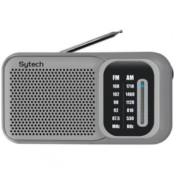 Sytech Radio Analógica Portátil AM/FM Plata