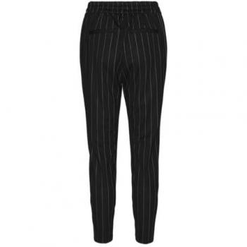 Vero Moda Eva Women's Jogger Pants - Black/Snow White Pinstripe