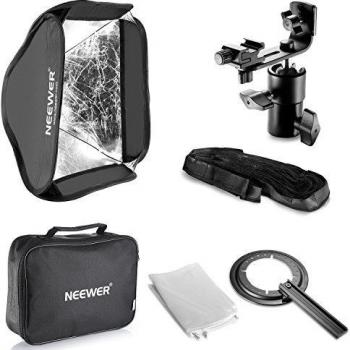 Neewer 24X24/60x60cm Difusor Softbox de rejilla de nido de abeja para flash con soporte tipo L y bolsa para Nikon SB-600, SB-800, SB-900, SB-910, Canon 380EX, 430EXII, 550EX, 580EX II, 600EX-RT, Speedlite Neewer TT560