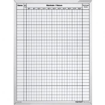 Planificador Magnético de Asistencia y Ausencia para 30 Empleados - 450 x 600 mm