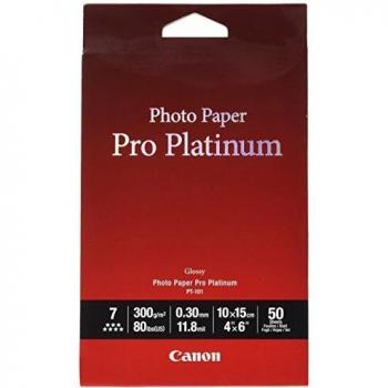 Canon consumible papel fotográfico PRO Platinum PT-101 10x15 cm 50 hojas