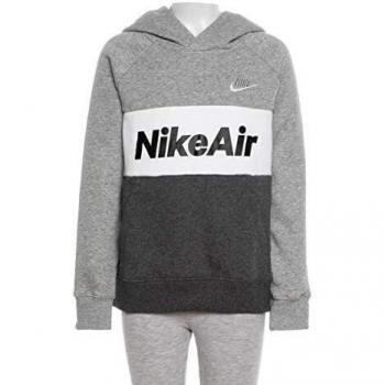Nike Melange - Sudadera para niño, Color Blanco y Gris Gris XS