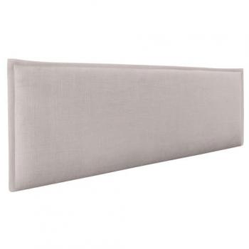 Cabecero de Lino Natural Beige con Ribete Tapizado para Cama Moderna (145cm, Camas 120/135/140)