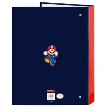 Carpeta de anillas Super Mario World Azul marino A4 26.5 x 33 x 4 cm
