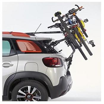 Portabicicletas Mottez A016P3 para 3 bicicletas con correas y candado antirrobo