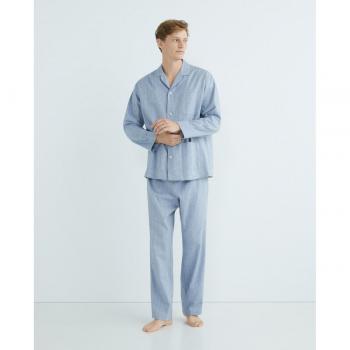 Pijama hombre franela espiga falso liso Emidio Tucci