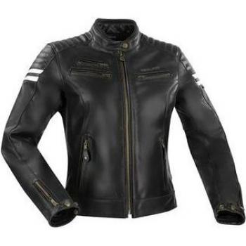 Chaqueta de Moto para Mujer Segura Funky Negro-Blanco