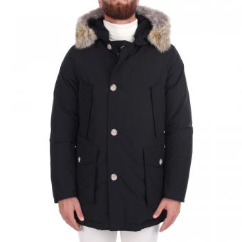 Woolrich Men's Black Arctic Parka with Removable Fur Hood