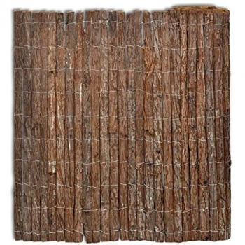 vidaXL Valla Cortezas de Arboles 400x100cm Cercado Separador Protección Patio