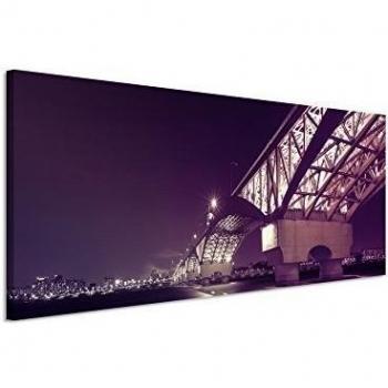 120 x 40 cm Imagen panorámica sobre lienzo Corea seongsan de Puente Han River Puente vith seongsan Noche