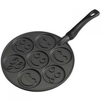 Nordic Ware 01920 - Sartén para tortitas y crepes, diseño Smiley
