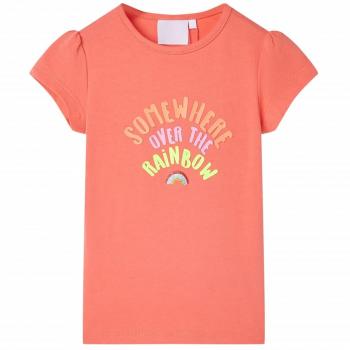 Camiseta infantil color coral 128