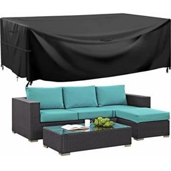 GARPROVM Funda para Muebles de Jardín Exterior, Conjuntos de Muebles Cubierta Impermeable, Paño de Oxford 600D, para Sofa de Jardin, al Aire Libre, Patio, Funda para Sofa de Esquina
