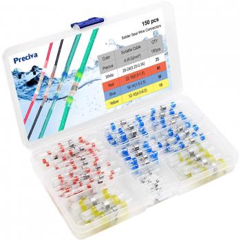Juego de 150 piezas de soldadura. Conectores termorretráctiles, conectores de cables, impermeables, relación de contracción 2: 1