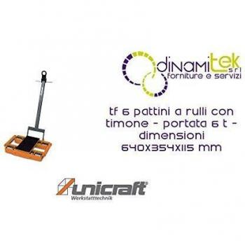 Carro de transporte Unicraft 6191060 con rodillos TF 6 - 6T, 8 rodillos