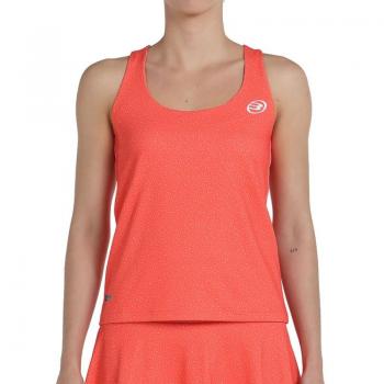 Camiseta de Tirantes Bullpadel Pipol para Mujer - Color Coral, Verde y Negro, Disponible en Tallas S y M
