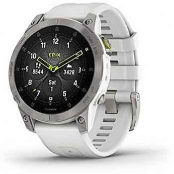 Garmin Epix (Gen 2) Sapphire Edition Smartwatch 1.3 AMOLED Display 45mm Case Digital 416 x 416 Pixels Touchscreen White Wi-Fi GPS