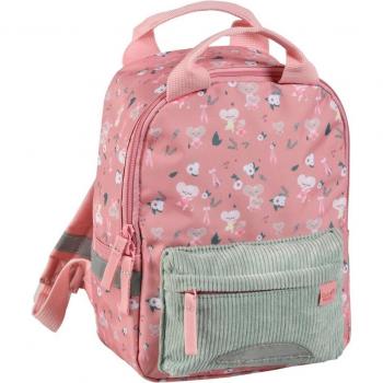 Mochila Mini Animascot Quo Vadis - 27x20x11 cm - Ratón - Multicolor - Lino y Poliéster - 1 Compartimento con Asas y Asa Superior