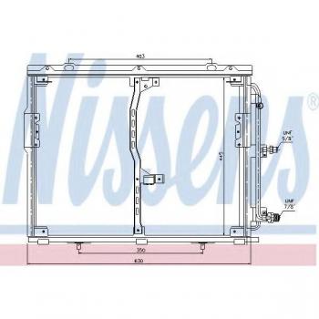 Condensador de aire acondicionado NISSENS 94330 sin secador, Aluminio, 630 R 134 a, compatible con MERCEDES BENZ Clase S Berlina