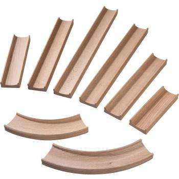 HABA Kullerbü Marble Run Expansion Set: Straight and Curved Tracks