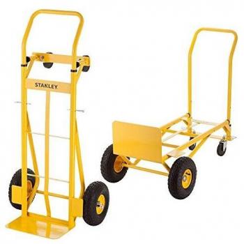 Stanley SXWTD-MT519 Carretilla Transformable de Acero, Capacidad 200Kg/440.9 lbs, Color Amarillo
