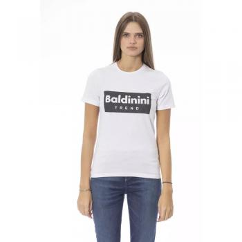 Baldinini Trend White Cotton Tops & T-Shirt - L