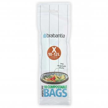 Brabantia - 10 Bolsas de basura biodegradable X 10-12L