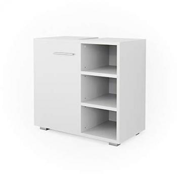 Mueble bajo lavabo Perry, Blanco, 60 x 55.6 cm, con estantes ajustables
